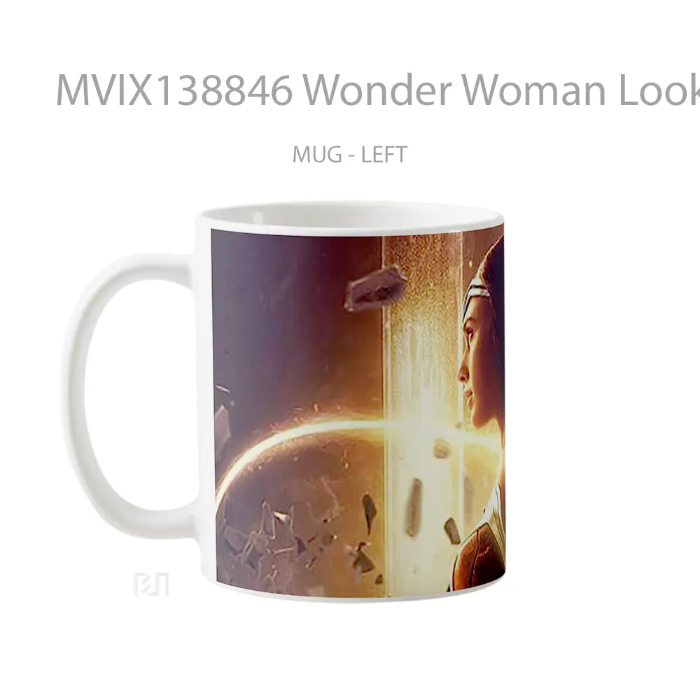 Mug Wonder Woman Looking Away Gelas Superhero - All-side / Desain