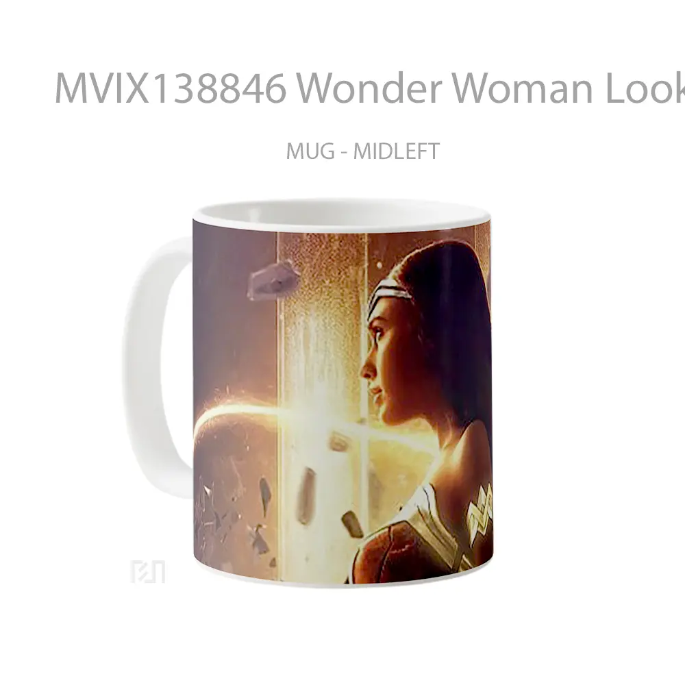 Mug Wonder Woman Looking Away Gelas Superhero - All-side / Desain