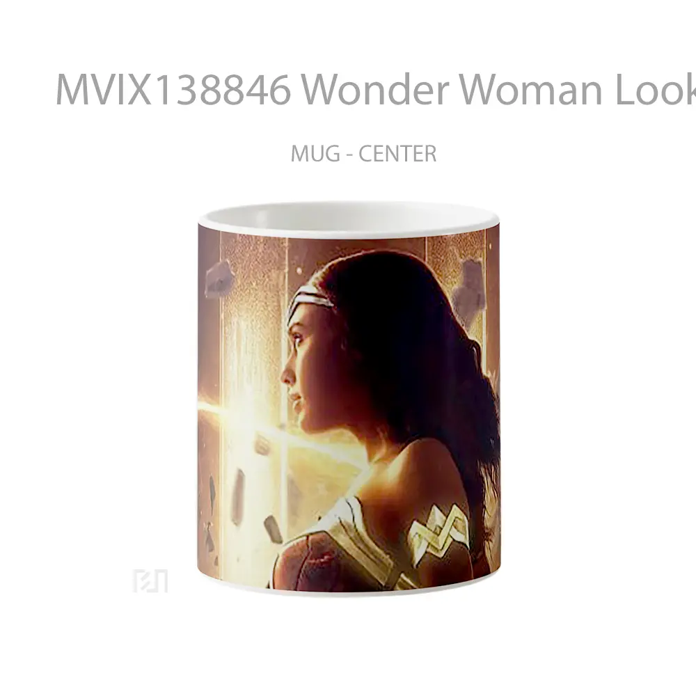 Mug Wonder Woman Looking Away Gelas Superhero