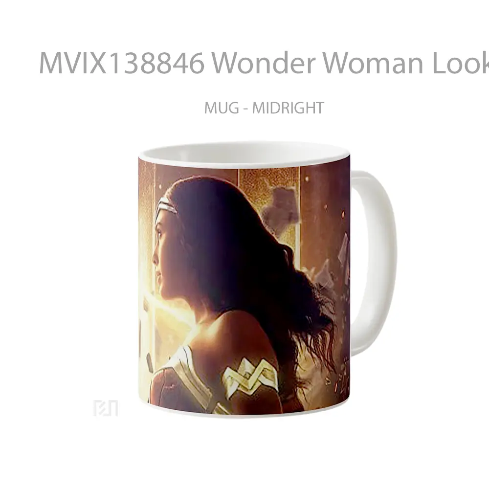 Mug Wonder Woman Looking Away Gelas Superhero - All-side / Desain
