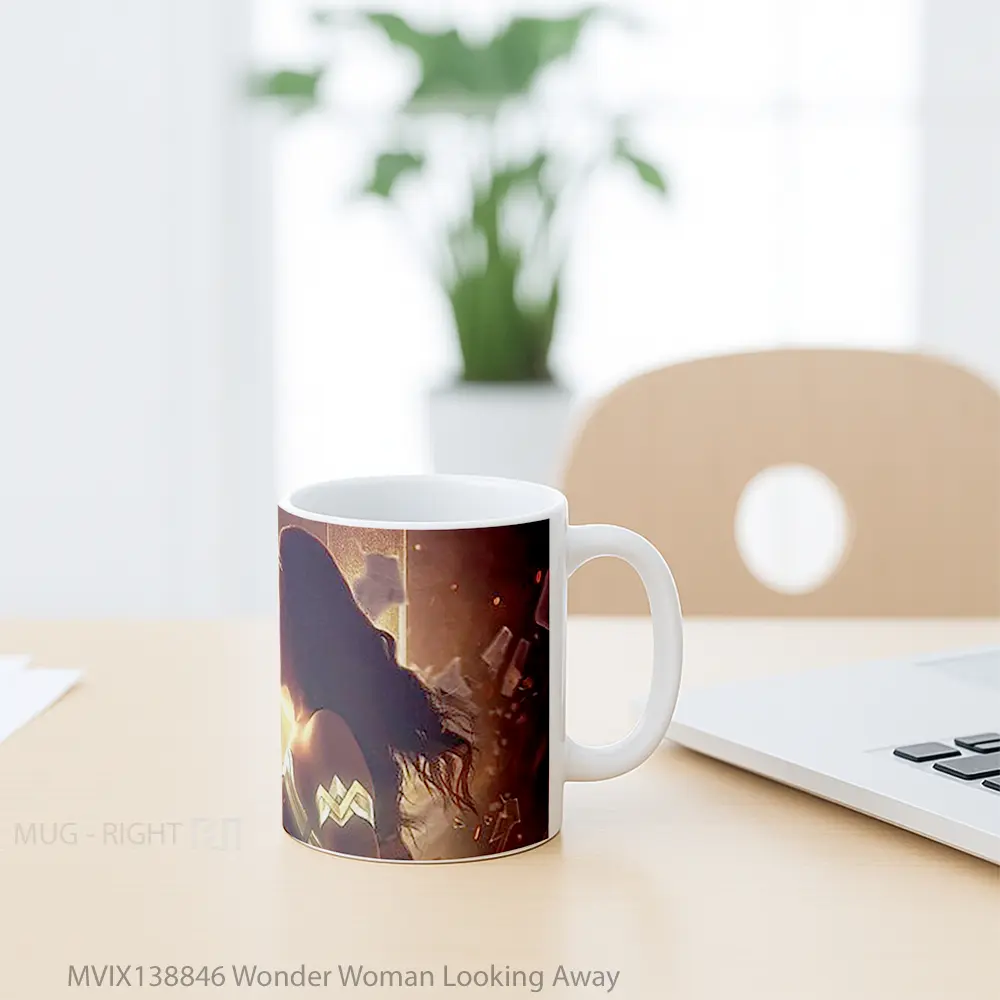 Mug Wonder Woman Looking Away Gelas Superhero - All-side / Desain
