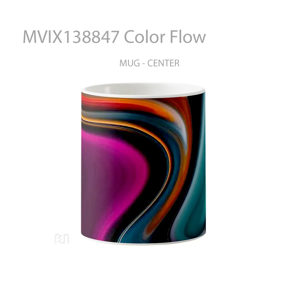 Mug Color Flow Gelas Keramik Unik