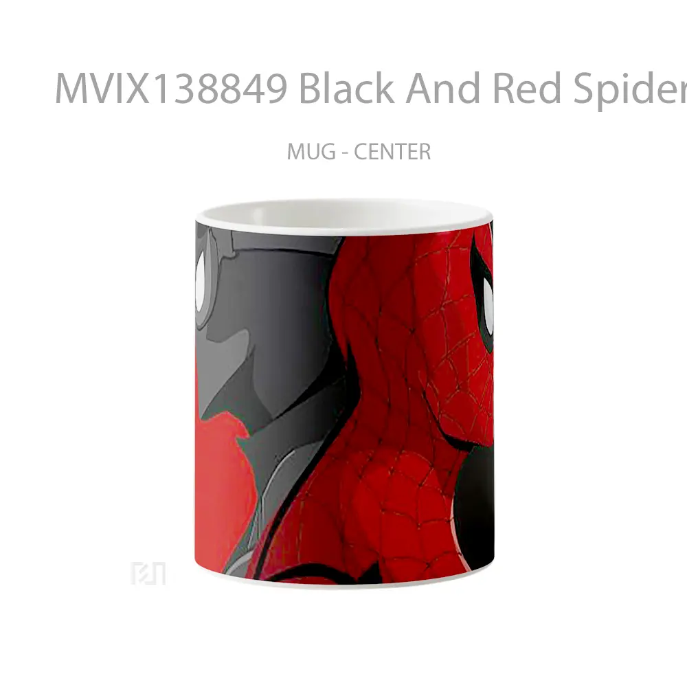 Mug Black And Red Spiderman Gelas Superhero