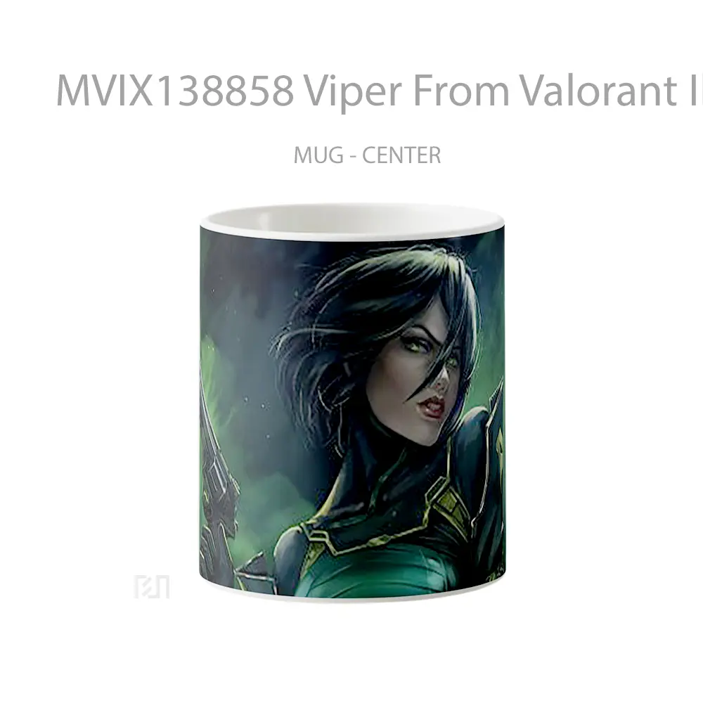 Mug Viper From Valorant Illustration Cangkir Gamer