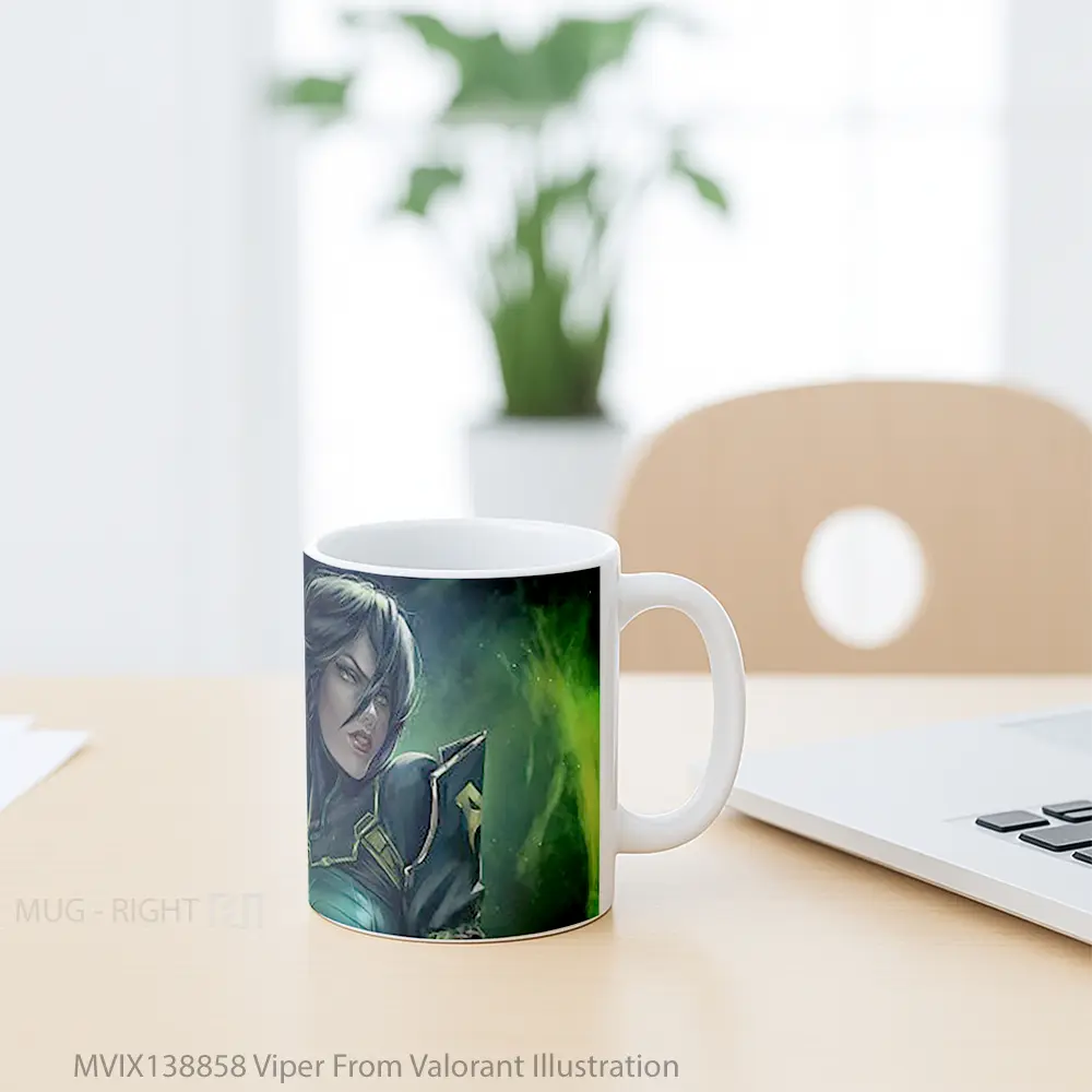 Mug Viper From Valorant Illustration Cangkir Gamer - All-side / Desain