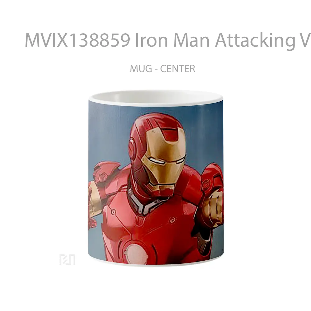 Mug Iron Man Attacking V1 Gelas Superhero