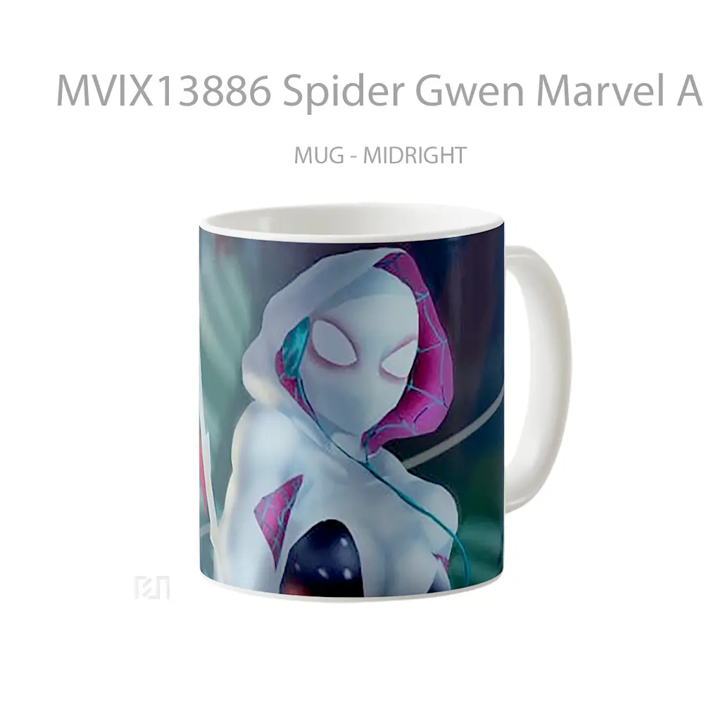 Mug Spider Gwen Marvel Art V1 Gelas Superhero - All-side / Desain