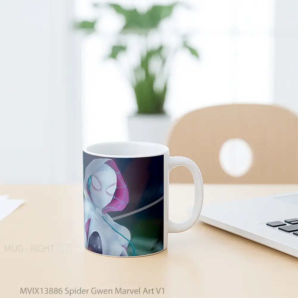 Mug Spider Gwen Marvel Art V1 Gelas Superhero - All-side / Desain