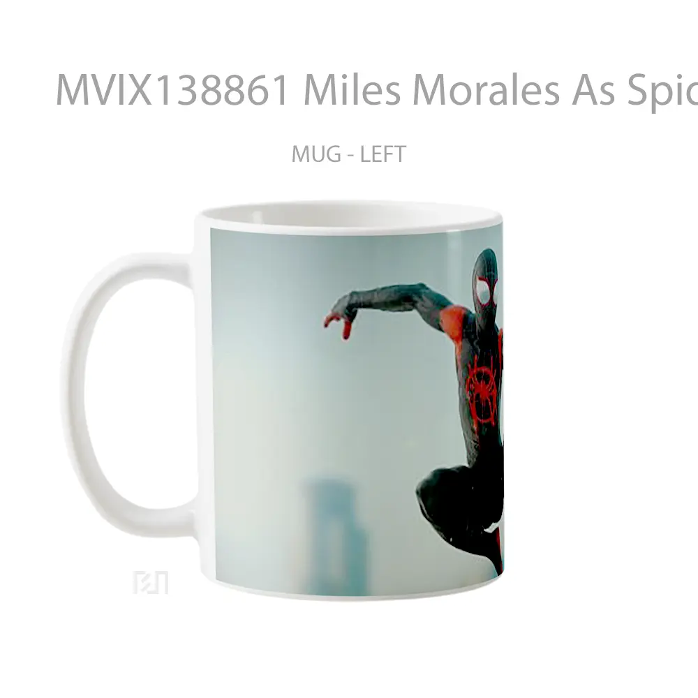 Mug Miles Morales As Spiderman 2020 V2 Gelas Superhero - All-side / Desain