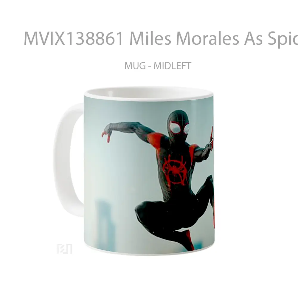 Mug Miles Morales As Spiderman 2020 V2 Gelas Superhero - All-side / Desain