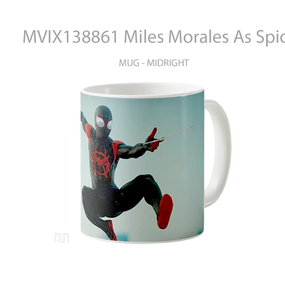 Mug Miles Morales As Spiderman 2020 V2 Gelas Superhero - All-side / Desain