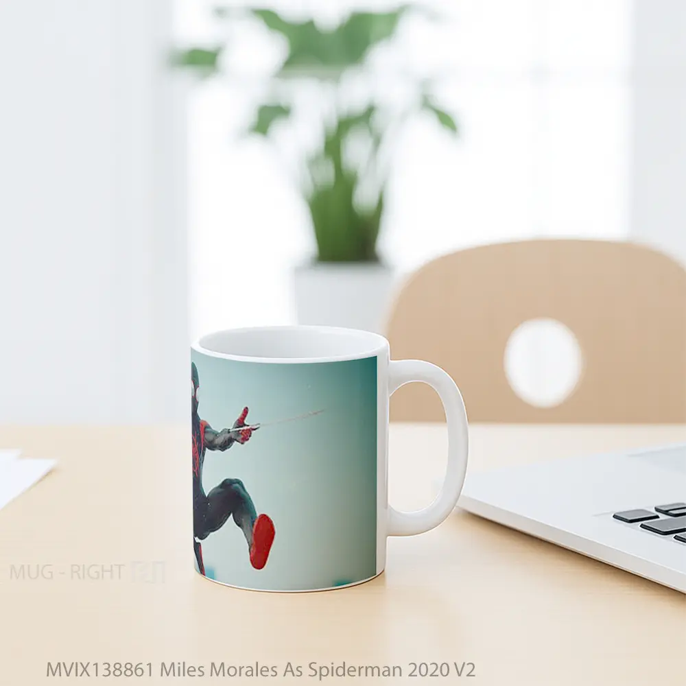 Mug Miles Morales As Spiderman 2020 V2 Gelas Superhero - All-side / Desain