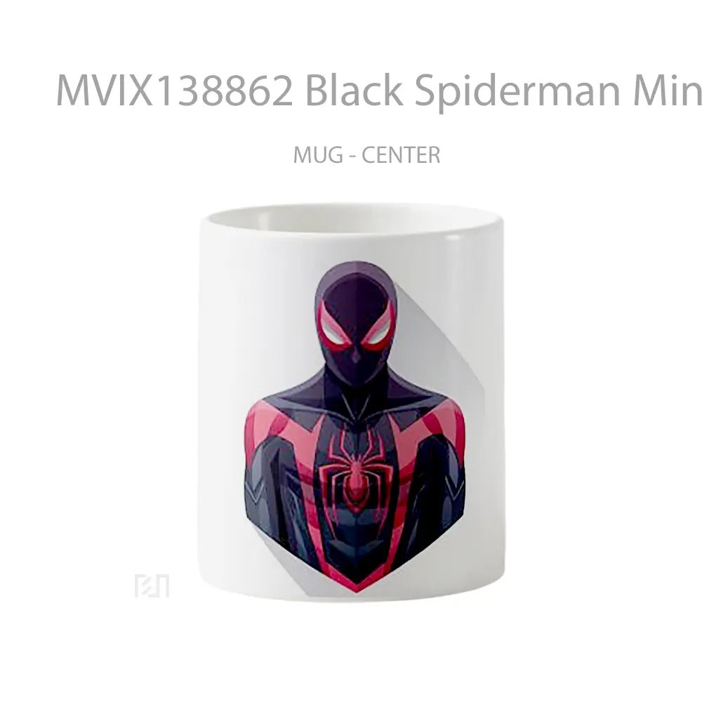 Mug Black Spiderman Minimalist Style V1 Gelas Superhero