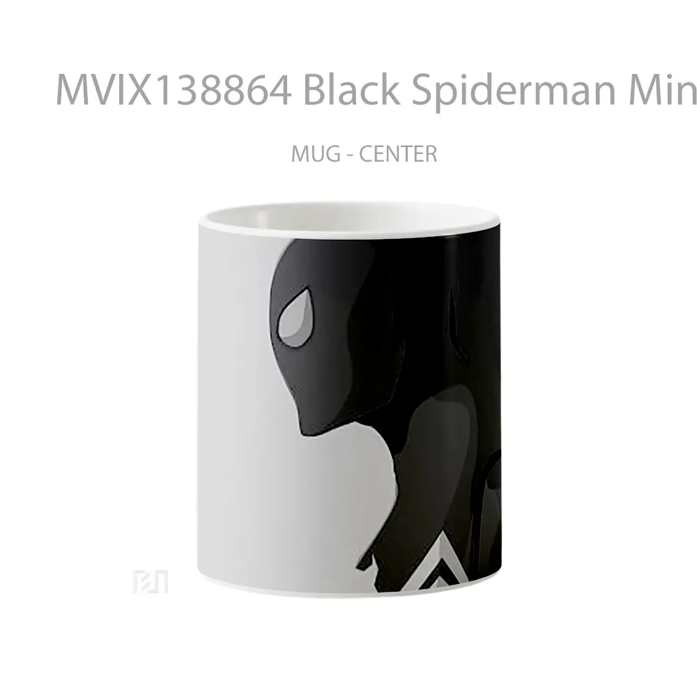 Mug Black Spiderman Minimalist Style V2 Gelas Superhero