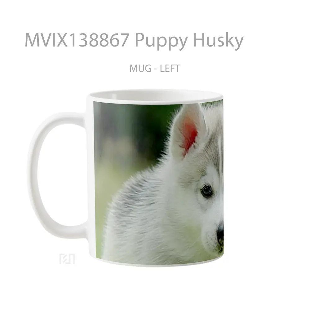 Mug Puppy Husky Gelas Hewan Lucu - All-side / Desain