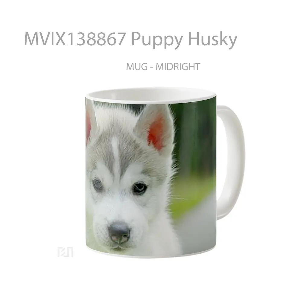 Mug Puppy Husky Gelas Hewan Lucu - All-side / Desain