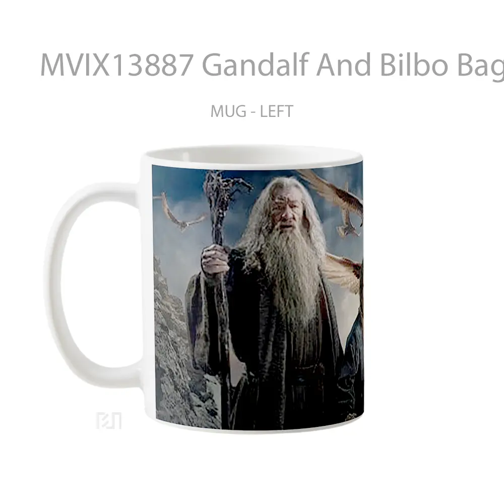 Mug Gandalf And Bilbo Baggings In The Hobbit Gelas Film - All-side / Desain