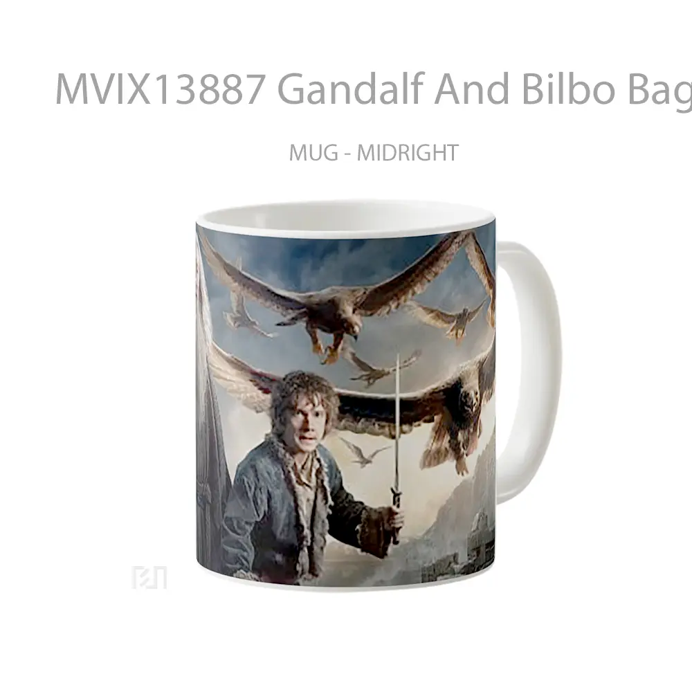 Mug Gandalf And Bilbo Baggings In The Hobbit Gelas Film - All-side / Desain