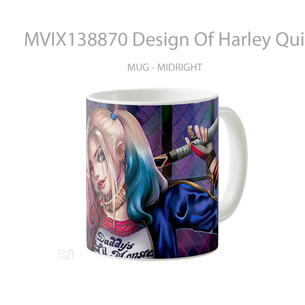 Mug Design Of Harley Quinn 2020 Gelas Seni Modern - All-side / Desain