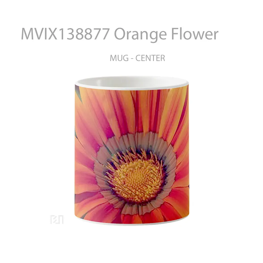 Mug Orange Flower Gelas Pemandangan Alam