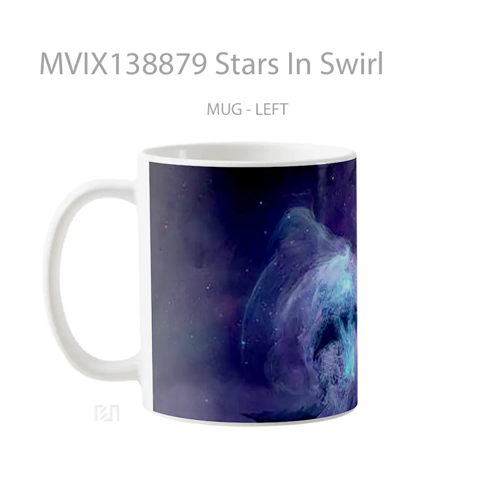 Mug Stars In Swirl Gelas Astronomi - All-side / Desain