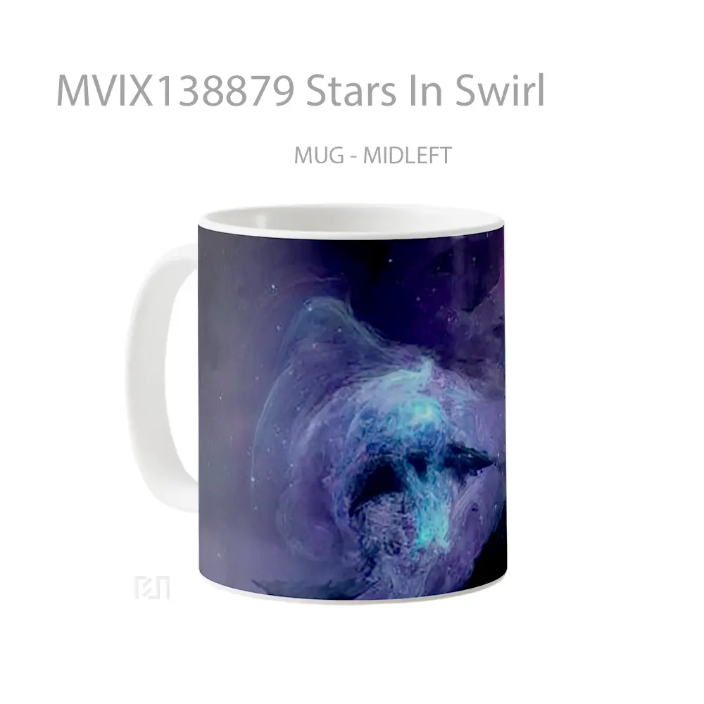 Mug Stars In Swirl Gelas Astronomi - All-side / Desain