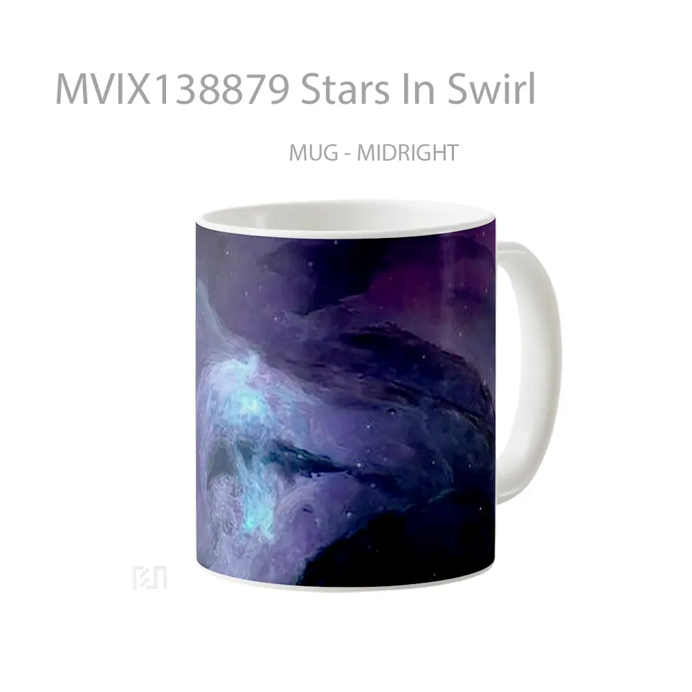 Mug Stars In Swirl Gelas Astronomi - All-side / Desain