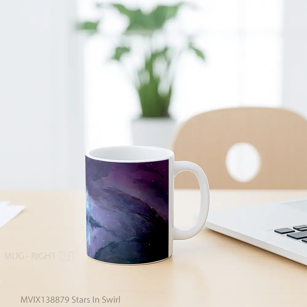 Mug Stars In Swirl Gelas Astronomi - All-side / Desain