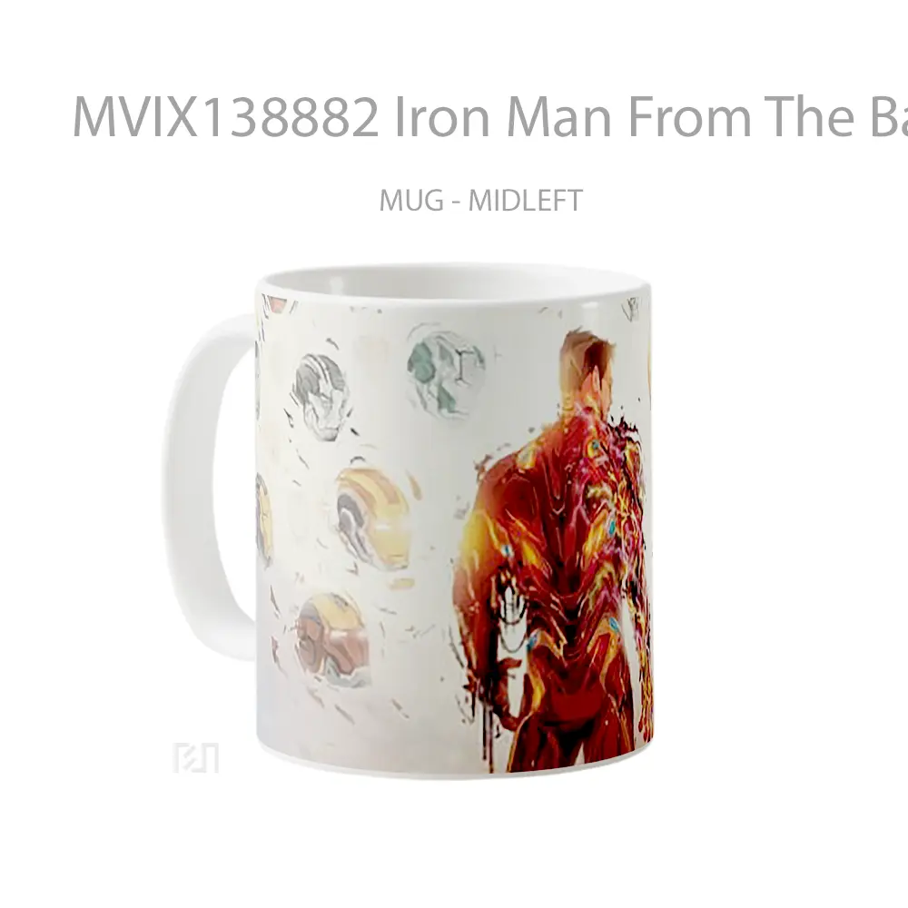 Mug Iron Man From The Back Gelas Superhero - All-side / Desain
