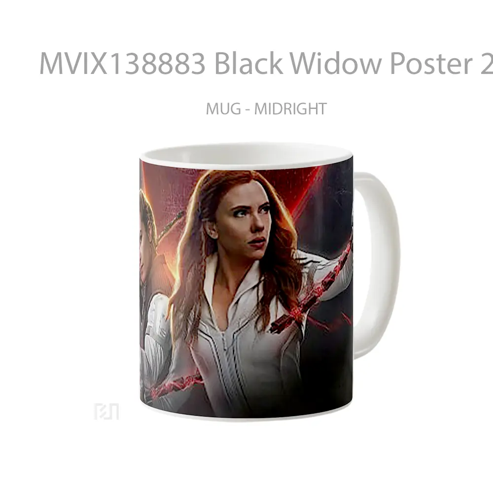 Mug Black Widow Poster 2020 Gelas Superhero - All-side / Desain
