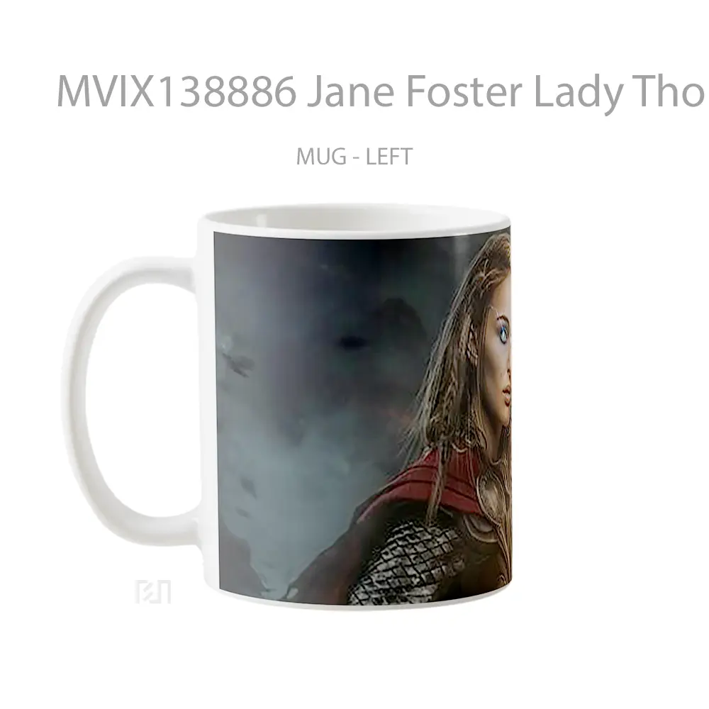 Mug Jane Foster Lady Thor Gelas Superhero - All-side / Desain