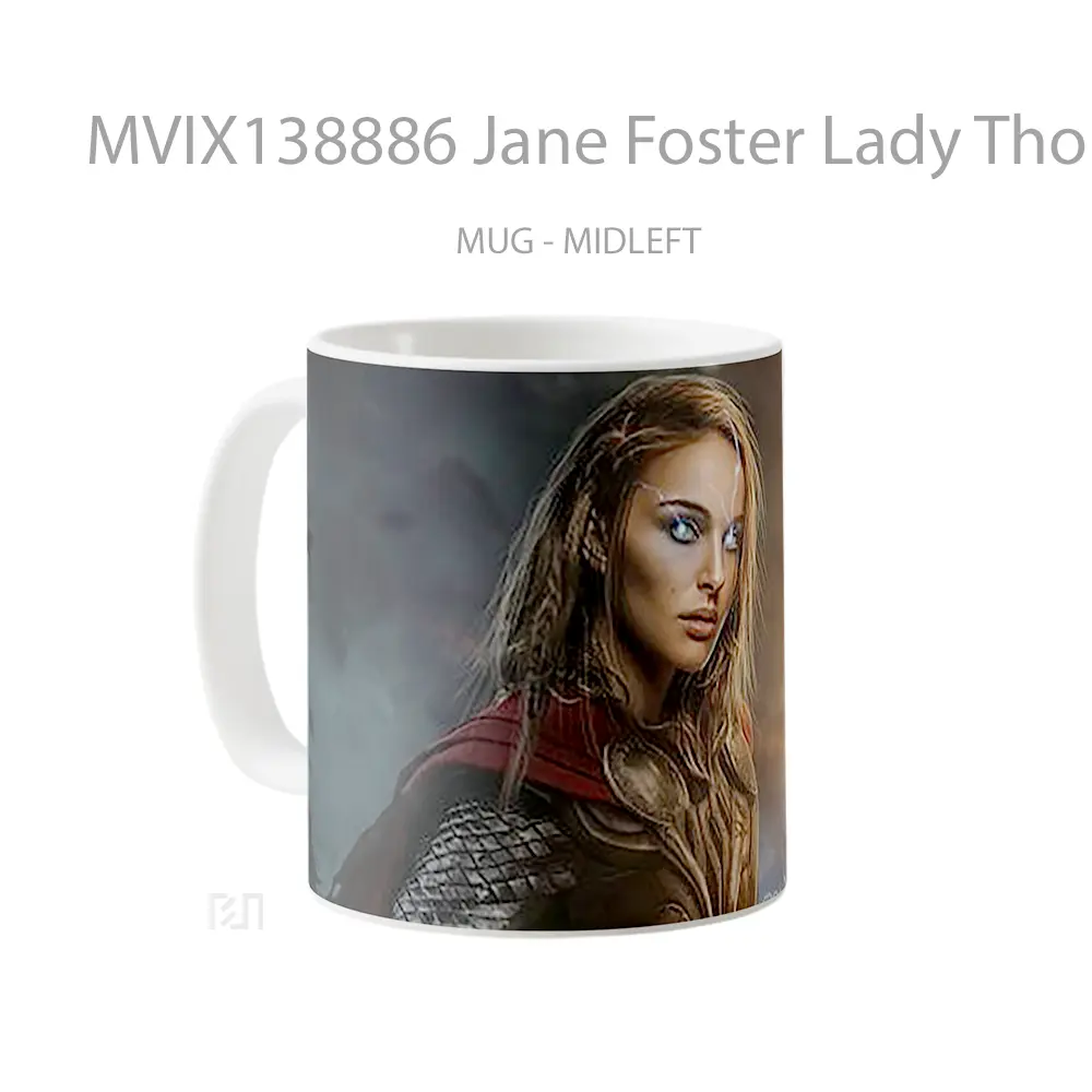 Mug Jane Foster Lady Thor Gelas Superhero - All-side / Desain