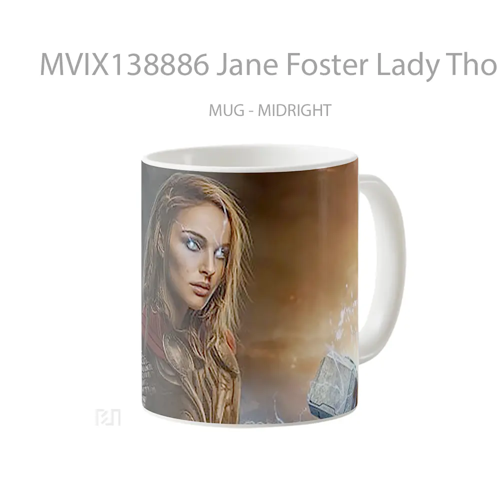 Mug Jane Foster Lady Thor Gelas Superhero - All-side / Desain