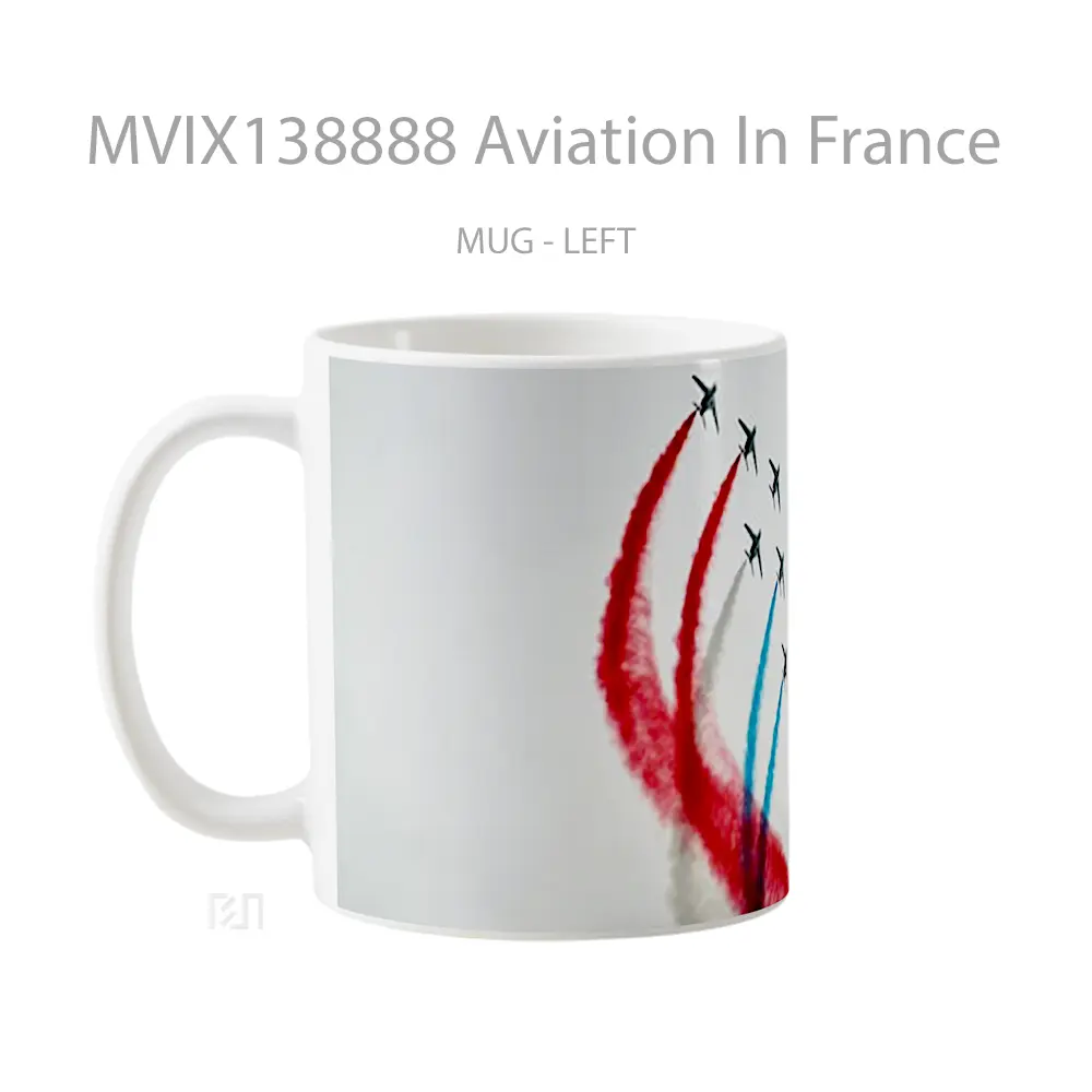 Mug Aviation In France Gelas Keramik Unik - All-side / Desain