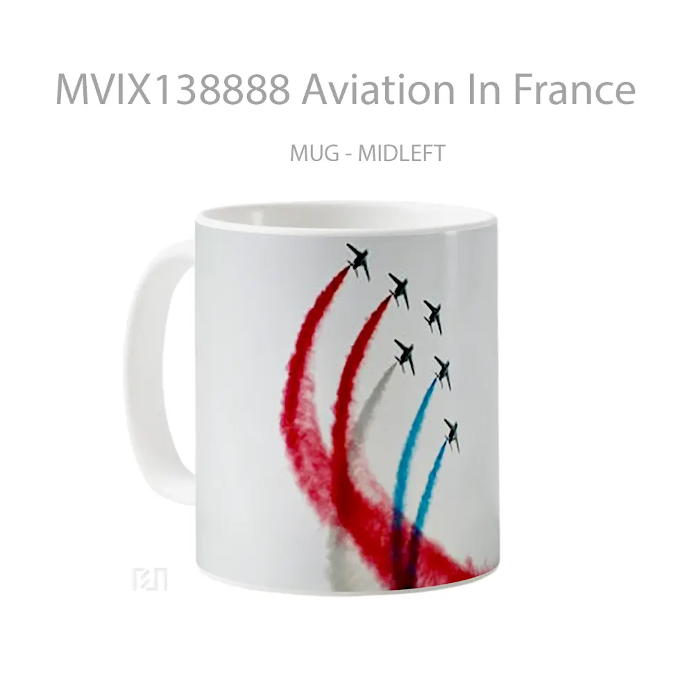 Mug Aviation In France Gelas Keramik Unik - All-side / Desain