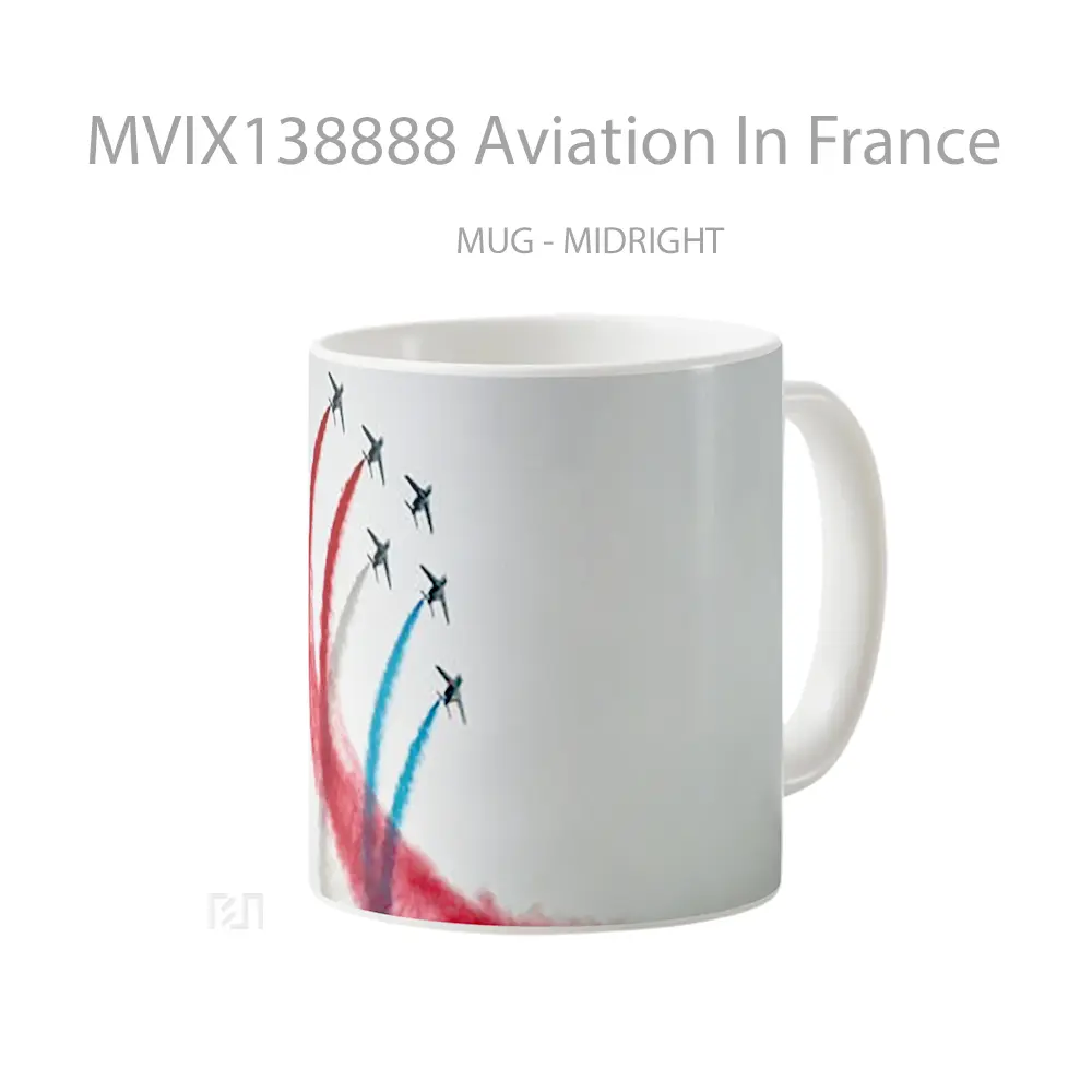 Mug Aviation In France Gelas Keramik Unik - All-side / Desain