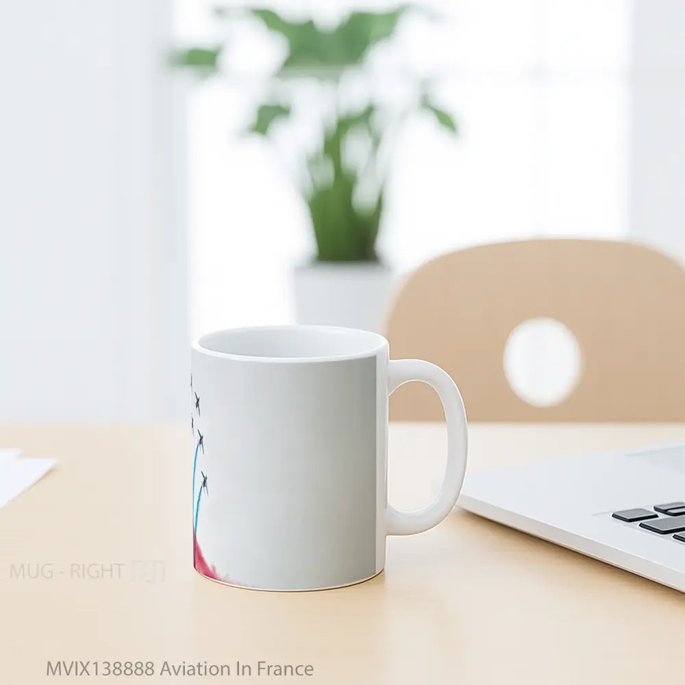 Mug Aviation In France Gelas Keramik Unik - All-side / Desain