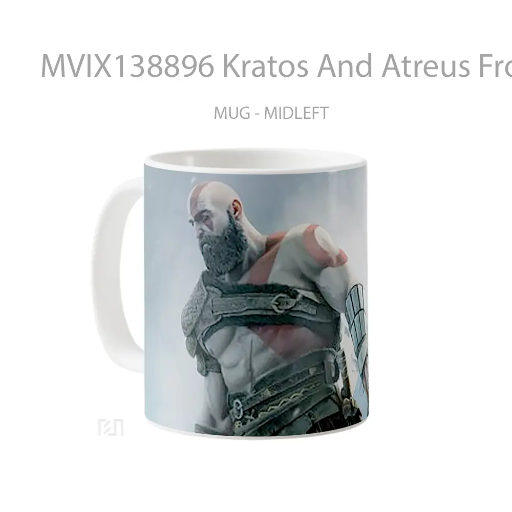 Mug Kratos And Atreus From God Of War Gelas Keramik Unik - All-side / Desain