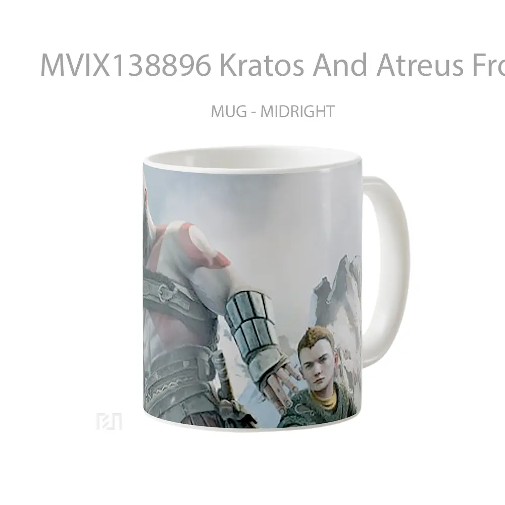 Mug Kratos And Atreus From God Of War Gelas Keramik Unik - All-side / Desain