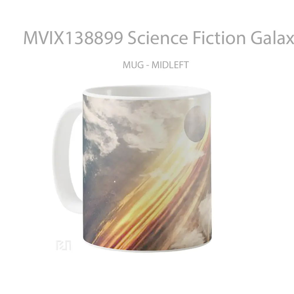 Mug Science Fiction Galaxy Gelas Astronomi - All-side / Desain