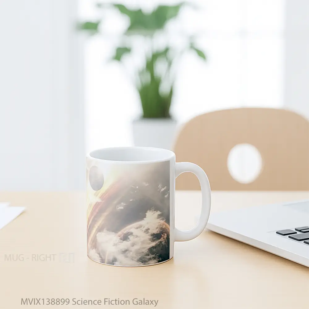Mug Science Fiction Galaxy Gelas Astronomi - All-side / Desain