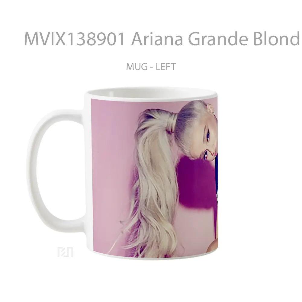 Mug Ariana Grande Blond Gelas Selebriti - All-side / Desain
