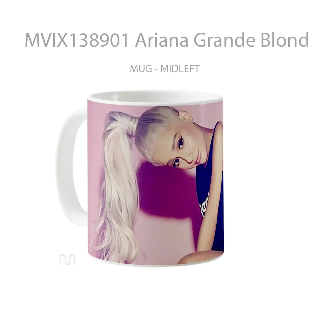 Mug Ariana Grande Blond Gelas Selebriti - All-side / Desain