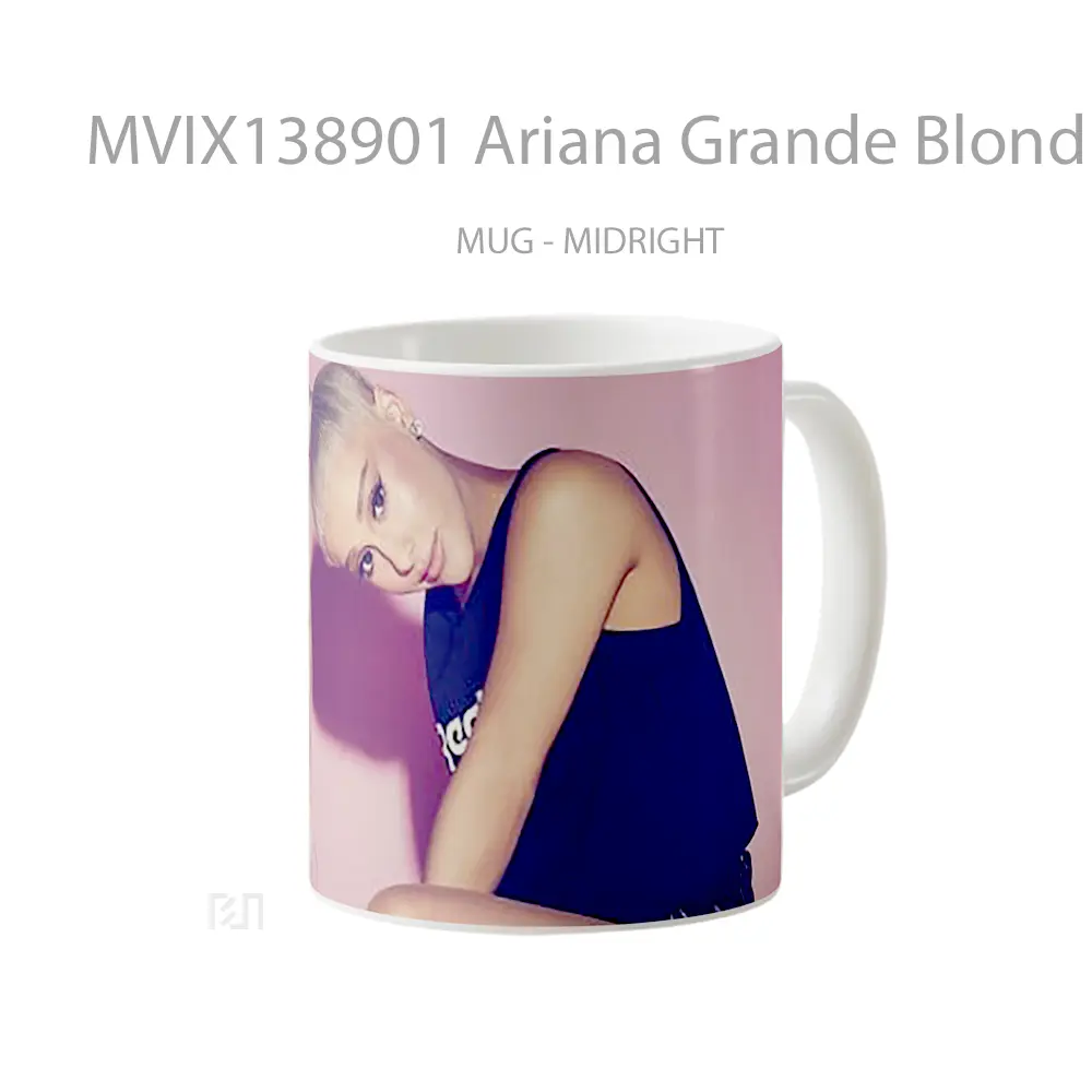 Mug Ariana Grande Blond Gelas Selebriti - All-side / Desain