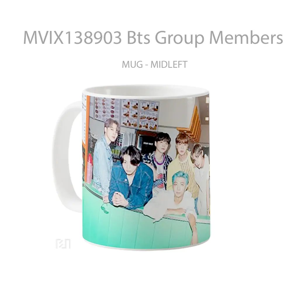 Mug Bts Group Members Gelas Keramik Unik - All-side / Desain
