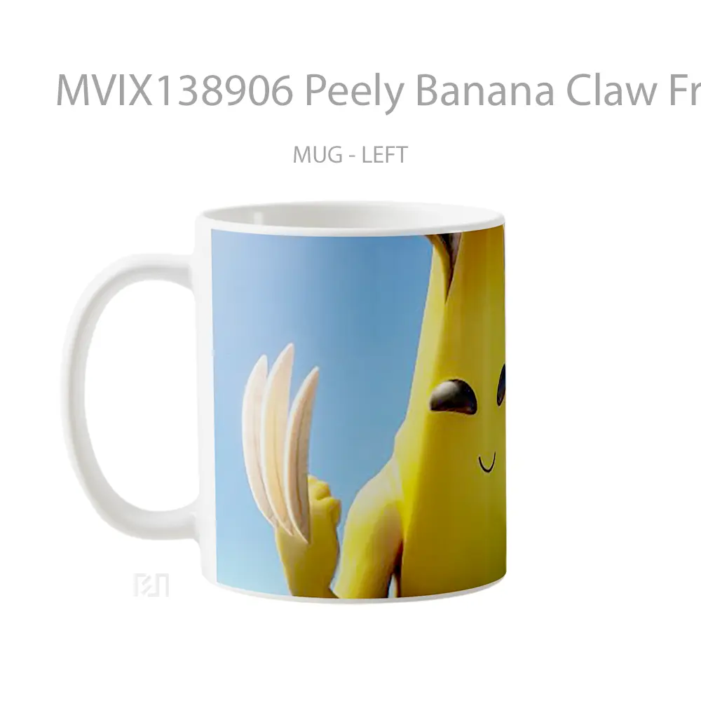 Mug Peely Banana Claw From Fortnite Cangkir Gamer - All-side / Desain