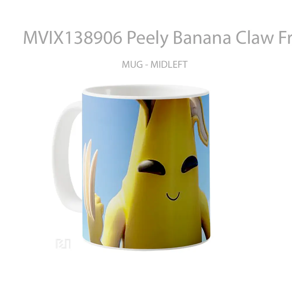 Mug Peely Banana Claw From Fortnite Cangkir Gamer - All-side / Desain