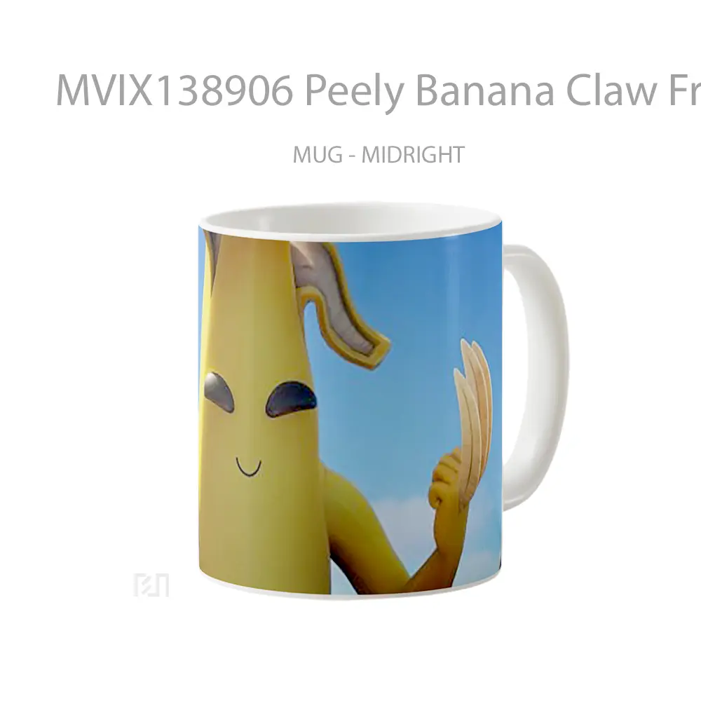 Mug Peely Banana Claw From Fortnite Cangkir Gamer - All-side / Desain