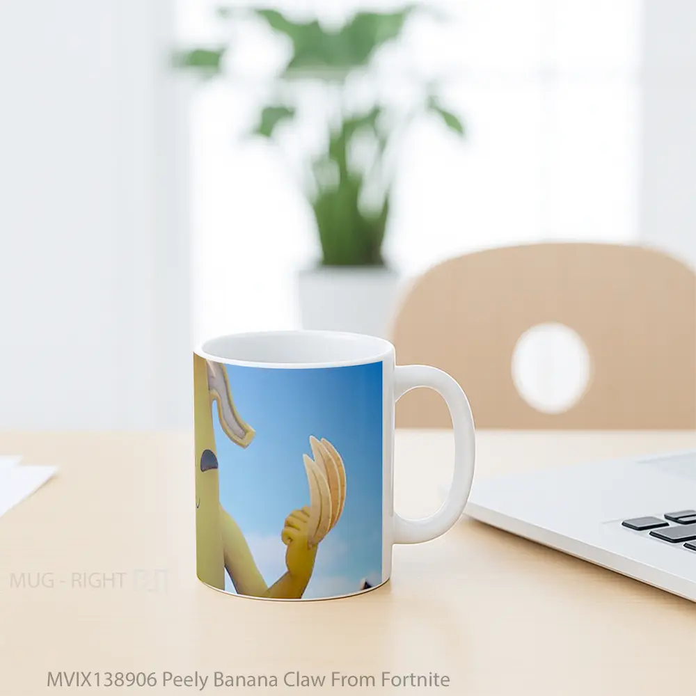 Mug Peely Banana Claw From Fortnite Cangkir Gamer - All-side / Desain