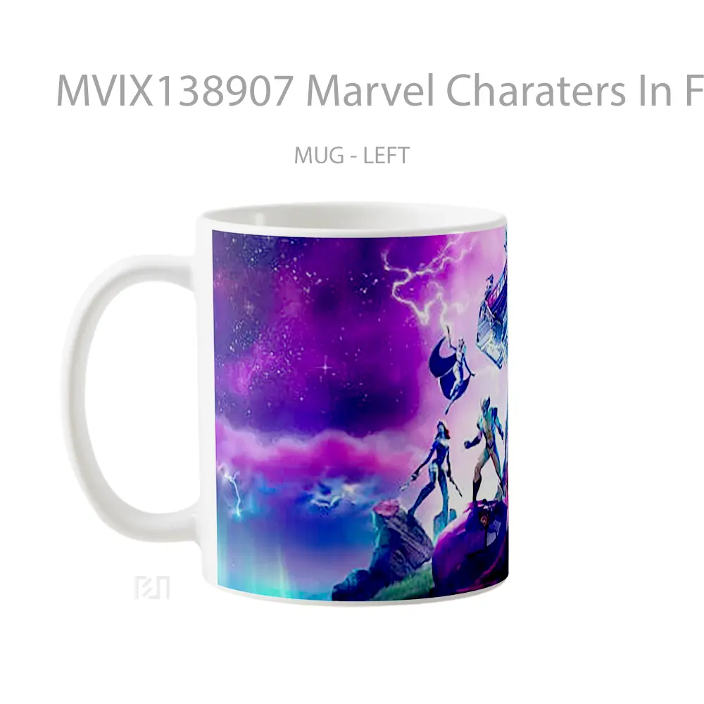 Mug Marvel Charaters In Fortnite Gelas Superhero - All-side / Desain